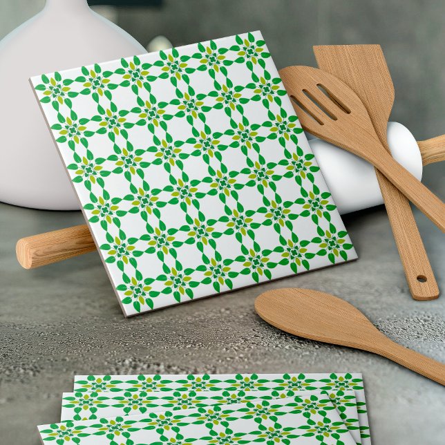 Azulejo Patrón De Hojas, Patrón De Hojas, Hojas Verdes (Subido por el creador)