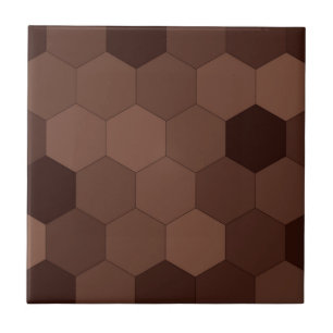 Azulejo Patrón de honeycomb - tonos marrón chocolate