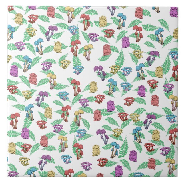 Azulejo Patrón de hongos (Frente)