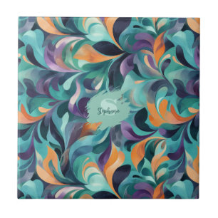 Azulejo Patrón de inspiración Paisley-abstracta vibrante
