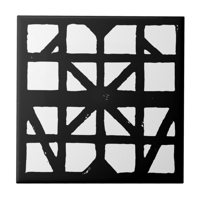 Azulejo Patrón de la casa de media madera en alemán blanco (Frente)