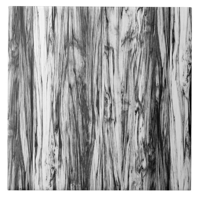 Azulejo Patrón de la madera de deriva - negro, blanco y gr (Frente)
