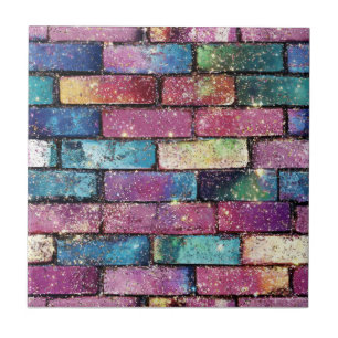 Azulejo Patrón de ladrillo con brillo púrpura