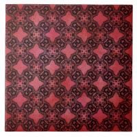 Patrón de las cadenas de diamante negras y rojas