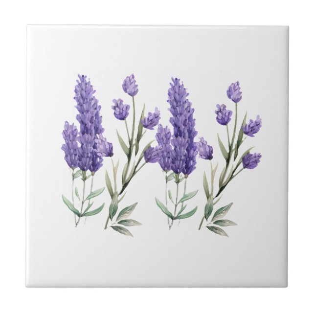 Azulejo Patrón de lavanda francés (Frente)