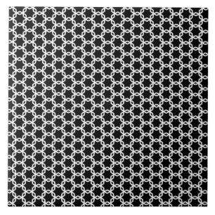 Azulejo Patrón de letalidad en blanco y negro