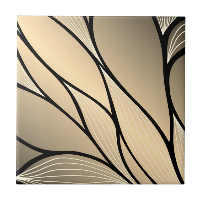 Azulejo Patrón de licencia creativa de oro antiguo (Frente)