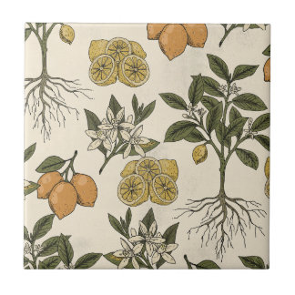 Azulejo Patrón de limón vintage