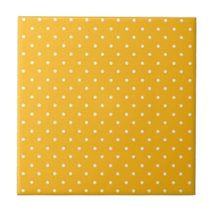 Azulejo Patrón de lunares amarillo-naranja sin costuras