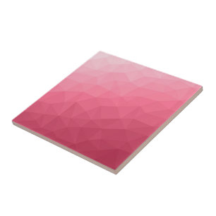 Azulejo Patrón de malla geométrica degradado de luz rosa