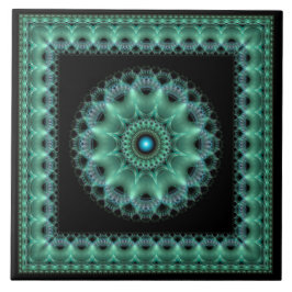 Azulejo Patrón de marco flamboyante brillante fractal