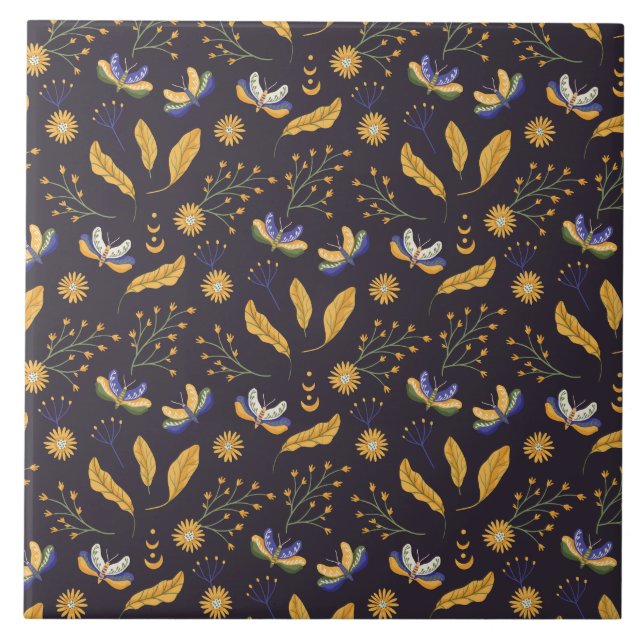 Azulejo patrón de mariposa de polilla (Frente)