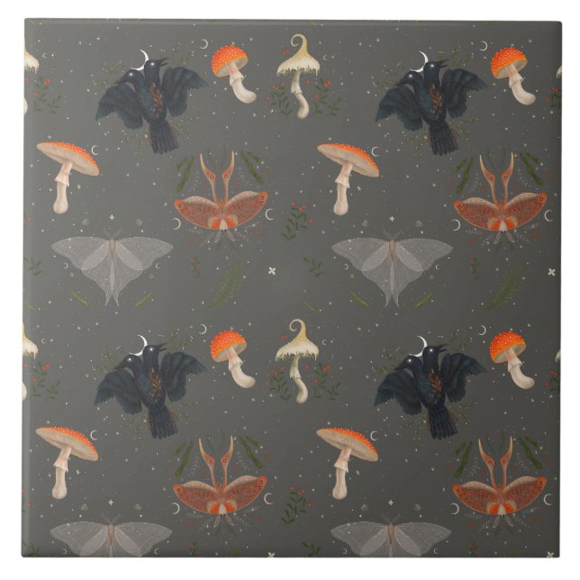 Azulejo patrón de mariposa de polilla (Frente)