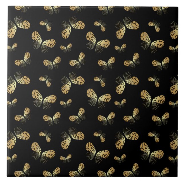 Azulejo Patrón de mariposa moscal (Frente)