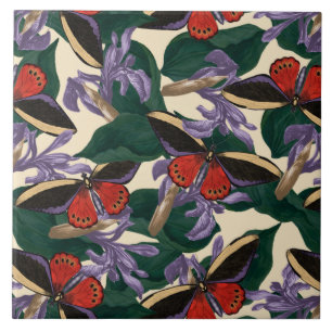 Azulejo Patrón de mariposa moscal