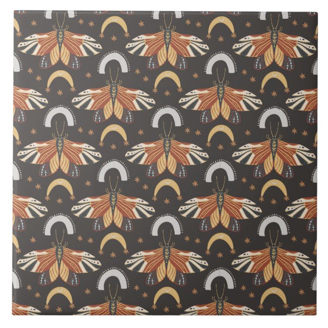 Azulejo Patrón de mariposa moscal (Frente)