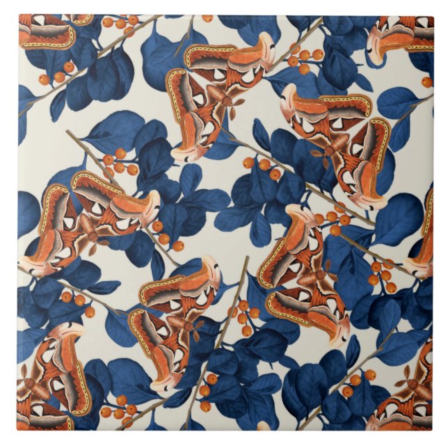 Azulejo Patrón de mariposa moscal (Frente)