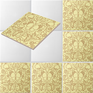 Azulejo Patrón de mariposas vintage con colores personaliz