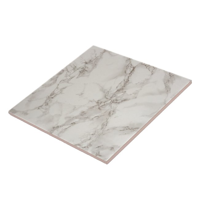 Azulejo Patrón de mármol blanco elegante (Lado)