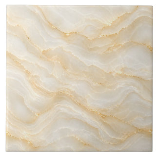 Azulejo Patrón de Mármol de Ónix Beige Dorado Sin Costuras
