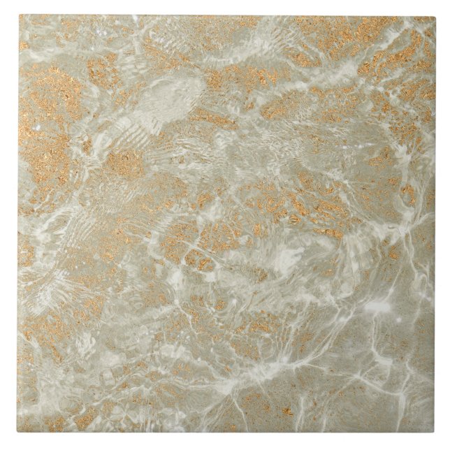Azulejo Patrón de mármol dorado  (Frente)