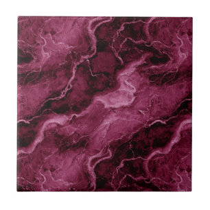 Azulejo Patrón de mármol en magenta oscuro y rosa