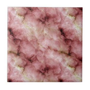 Azulejo Patrón de mármol en tonos rosa y crema