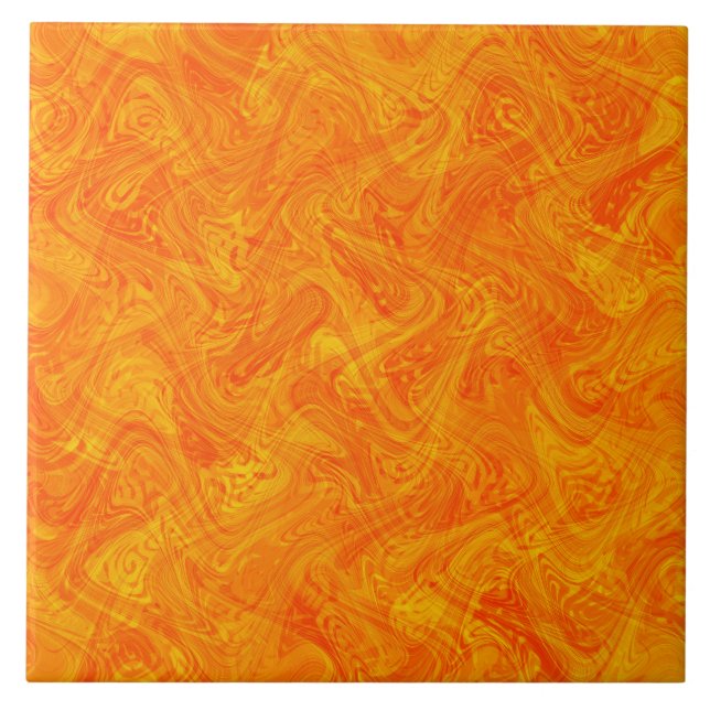 Azulejo Patrón de mármol naranja amarillo (Frente)