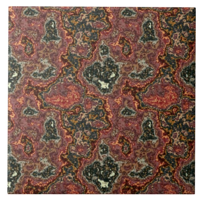 Azulejo Patrón de mármol rosa esmeralda de resumen moderno (Frente)