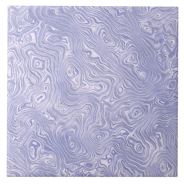 Azulejo Patrón de moaré azul sedoso (Frente)