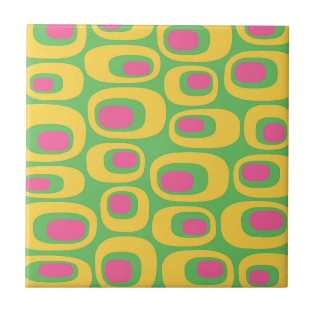 Azulejo Patrón de Mod Retro (Frente)