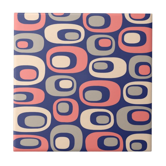 Azulejo Patrón de Mod Retro (Frente)