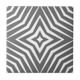 Azulejo Patrón de moda con estrellas blanco y gris M4