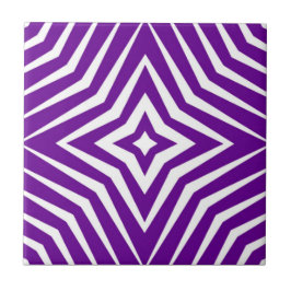 Azulejo Patrón de moda con estrellas blanco y violeta M8