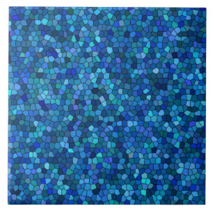 Azulejo Patrón de mosaico azul