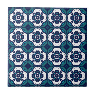 Azulejo Patrón de mosaico azul y blanco de Guay