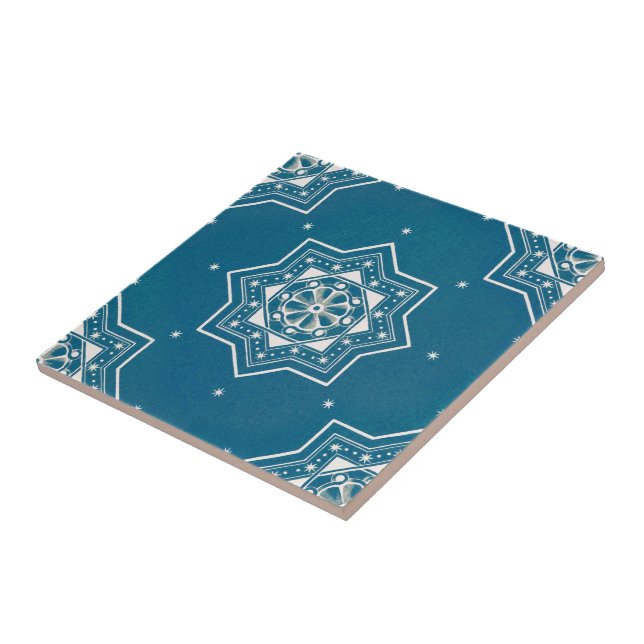 Azulejo Patrón de mosaico de azules portugués marroquí (Lado)