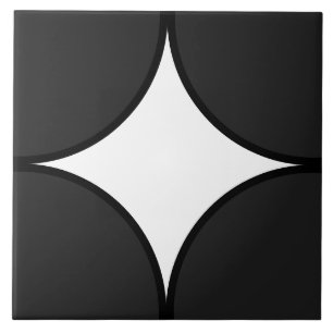 Azulejo Patrón de mosaico de círculo del cuarto blanco y n