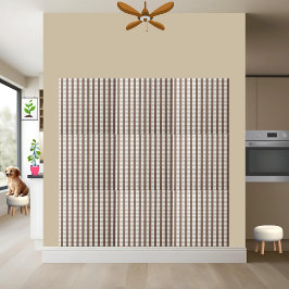 Azulejo Patrón de mosaico de cuadros blancos y marrones cá