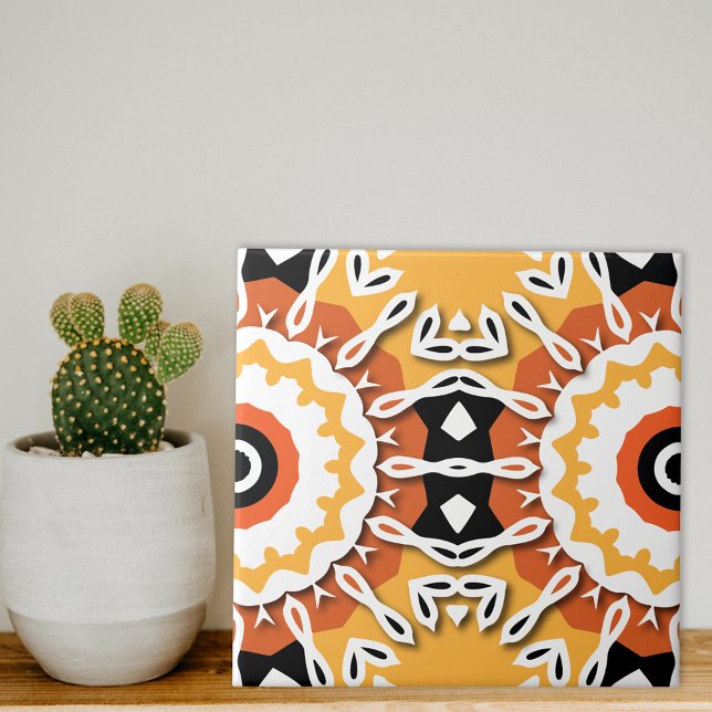 Azulejo Patrón de mosaico de Damasco blanco y negro de Nar (Subido por el creador)