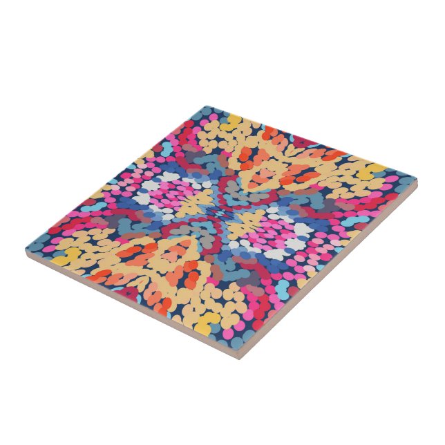 Azulejo Patrón de mosaico de flores localizadas plumeria t (Lado)