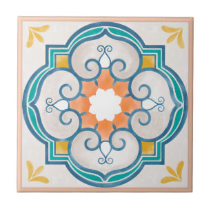 Azulejo Patrón de mosaico de Mandala