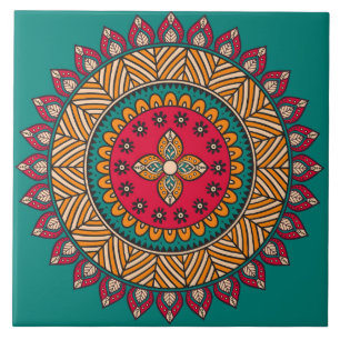 Azulejo Patrón de mosaico de Mandala