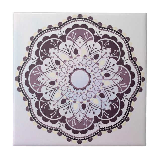 Azulejo Patrón de mosaico de Mandala/Marruecos (Frente)