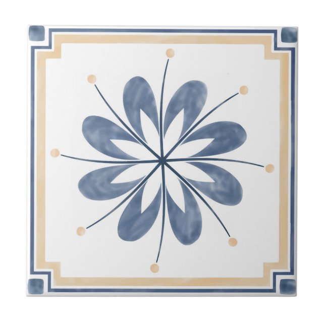 Azulejo Patrón de mosaico de Mandala/Marruecos (Frente)