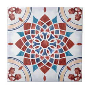 Azulejo Patrón de mosaico de Mandala/Marruecos