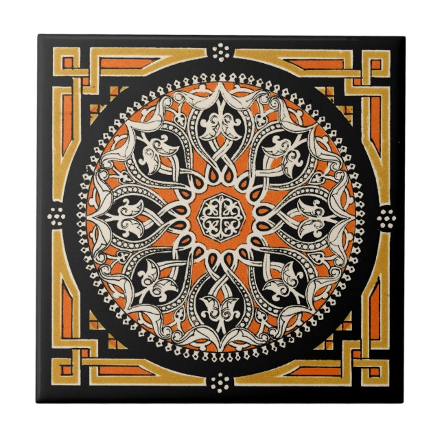 Azulejo Patrón de mosaico de Mandala/Marruecos (Frente)