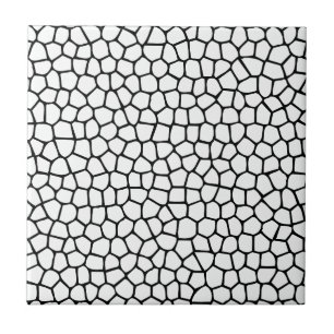 Azulejo patrón de mosaico en blanco y negro