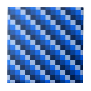 Azulejo Patrón de mosaico geométrico azul