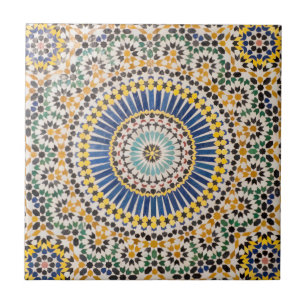 Azulejo Patrón de mosaico geométrico, Marruecos